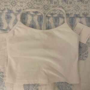 Beyond Yoga White Spacedye Cropped Tank *see condition description*